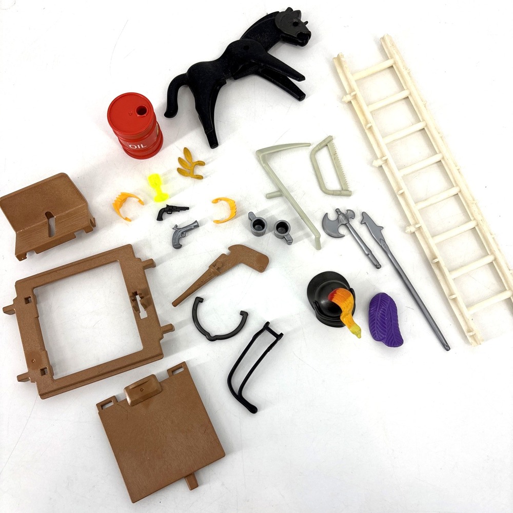 Vintage 1970s Geobra Playmobil‎ Parts Pieces Fodder Lot Weapons Accessories ETC